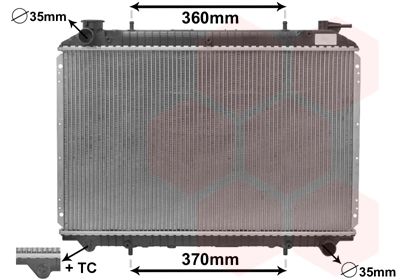 VAN WEZEL Radiaator,mootorijahutus 13002155